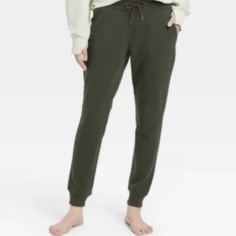 All in Motion Women's Mid-Rise French Terry Tapered Jogger Pants